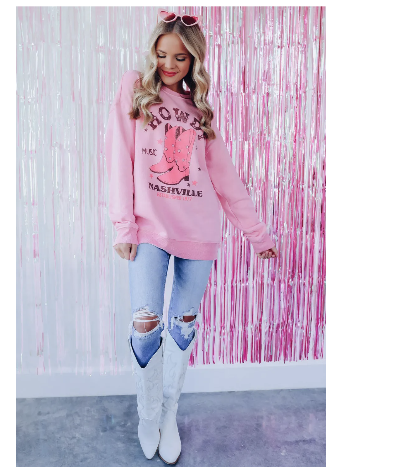 Pink Howdy Nashville Sweatshirt Little North Boutique