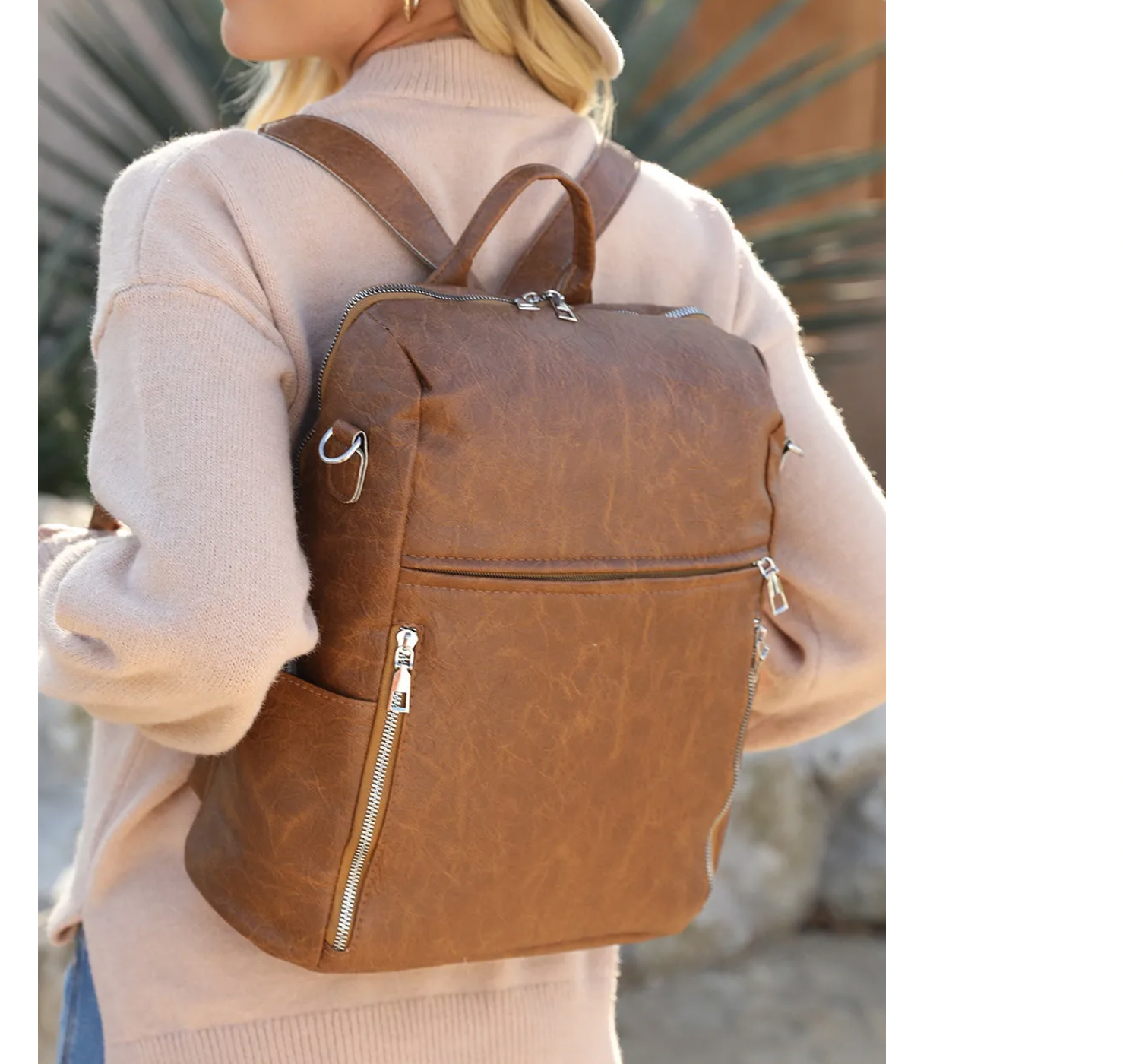 Women Vintage Leather Backpack | Unique Leather Bags